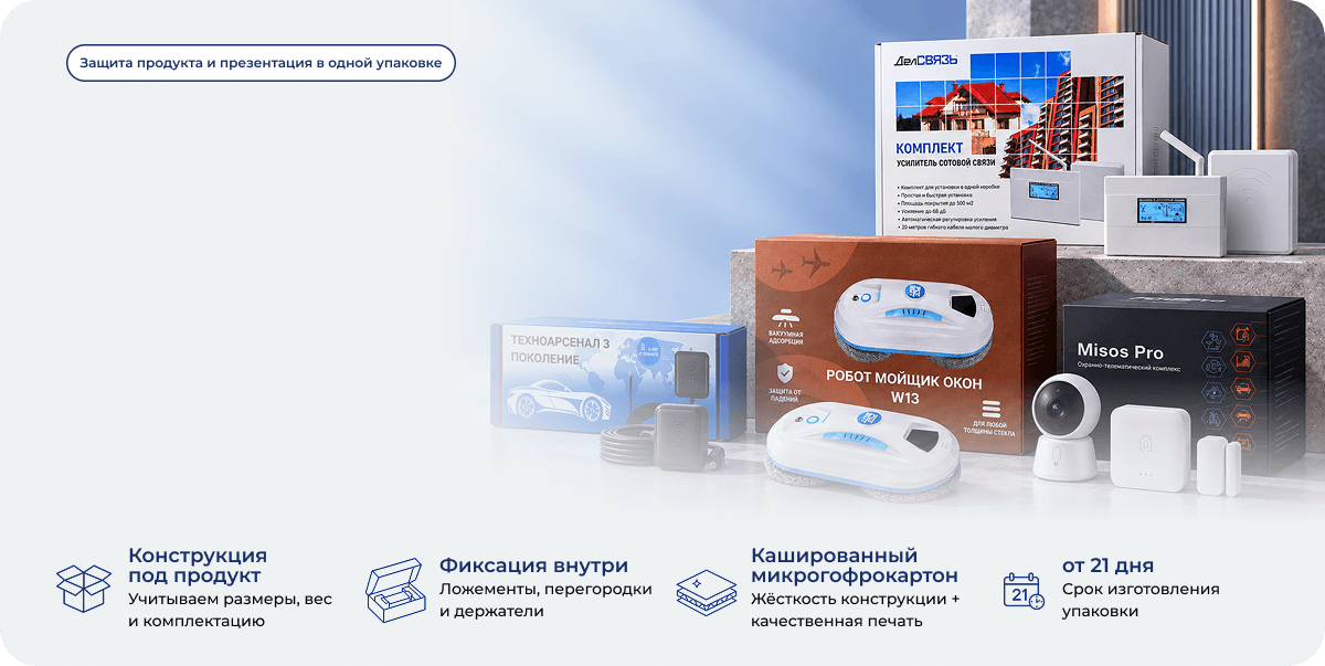 Упаковка для техники, электроники и оборудования